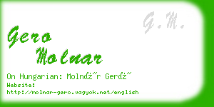 gero molnar business card